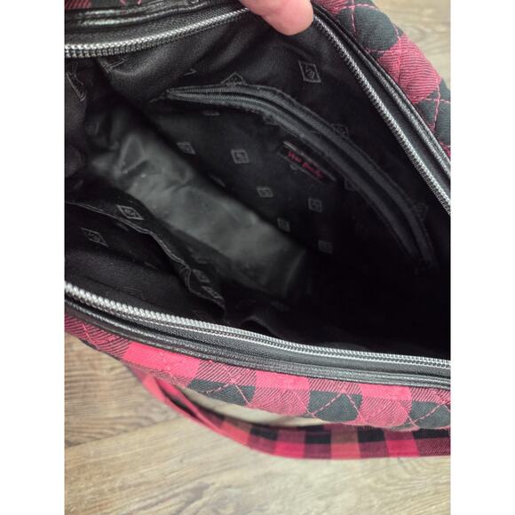 Vera Bradley Red Black Buffalo Plaid Front Flap Quilted Crossbody Shoulder Purse - Picture 6 of 6